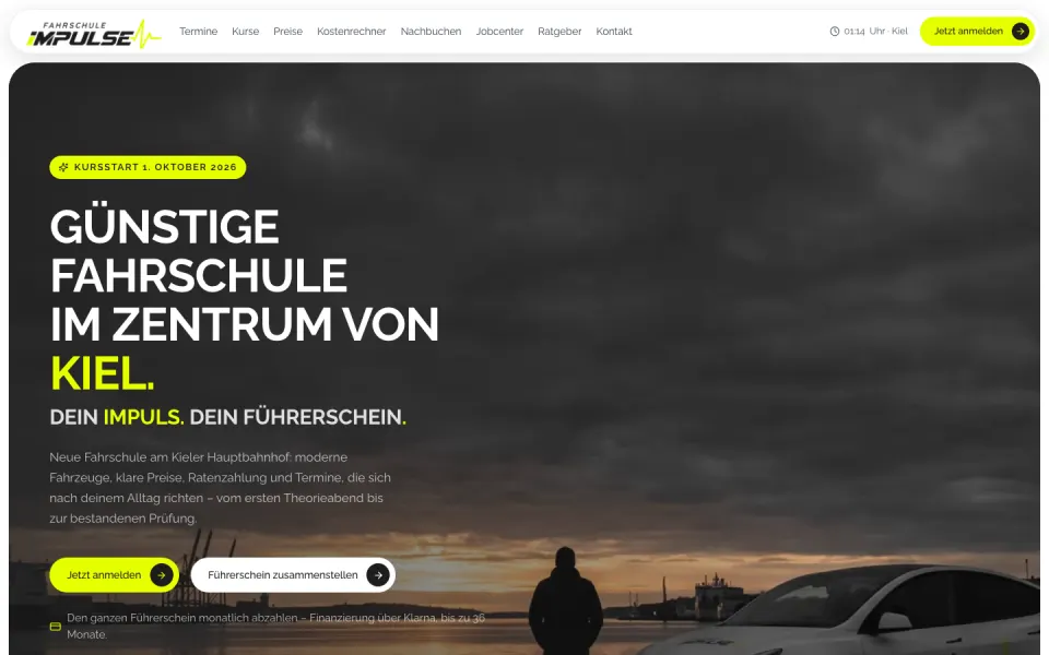 Startseite von Fahrschule Impulse